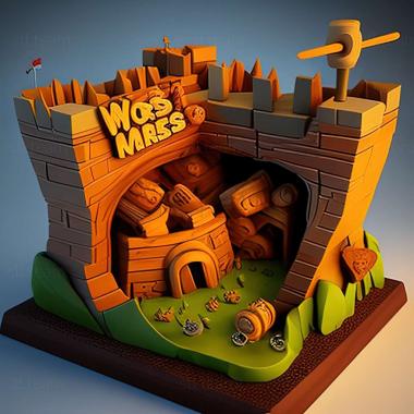 3D модель Гра Worms Forts Under Siege (STL)